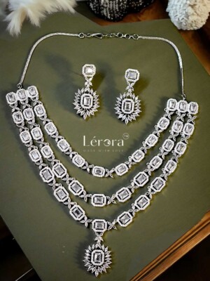 Lerora Rodium Plated three layered AD SET.