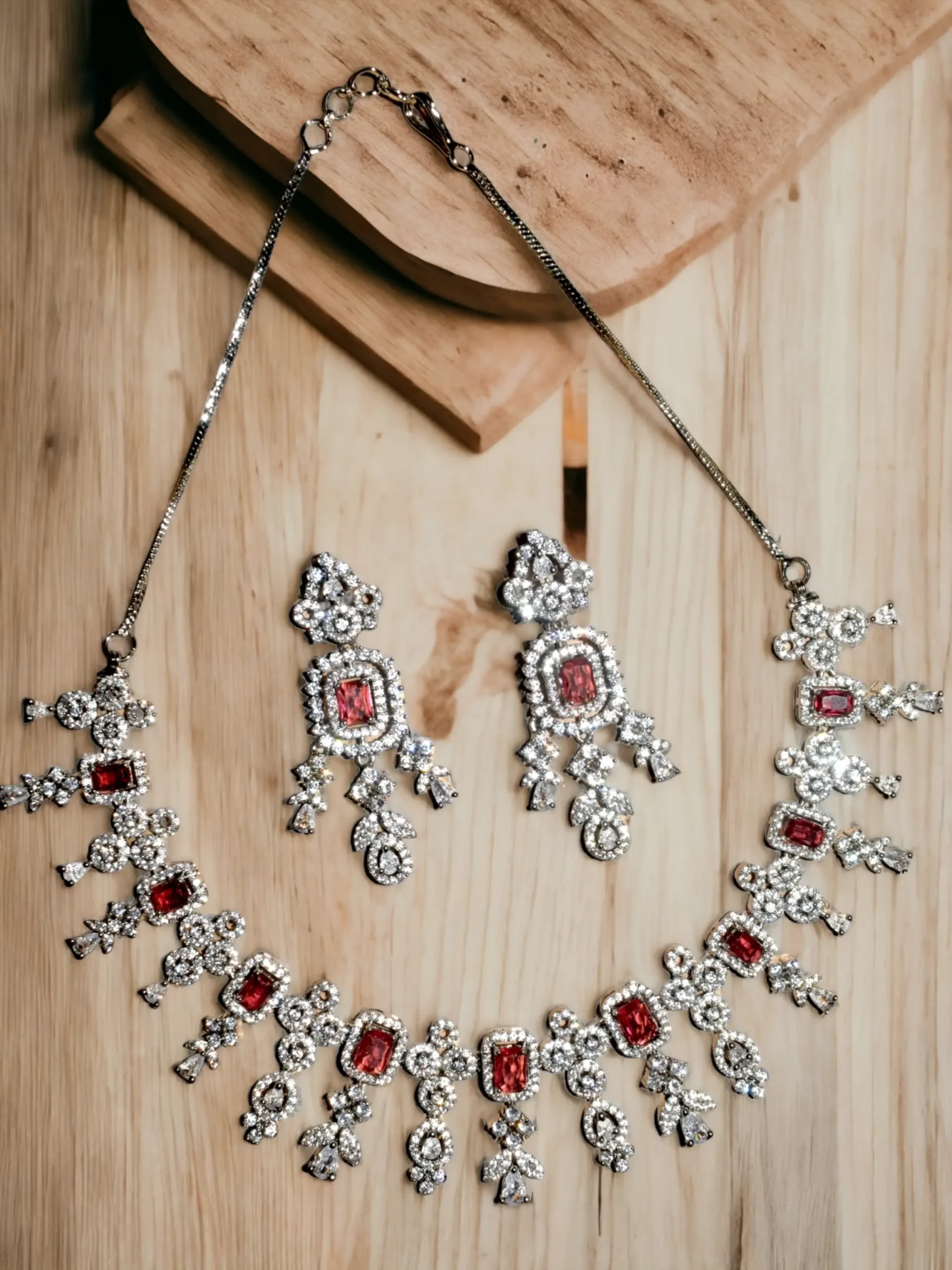 Fashionable AD Necklace Set at reasonable price - Trink Wink Jewels