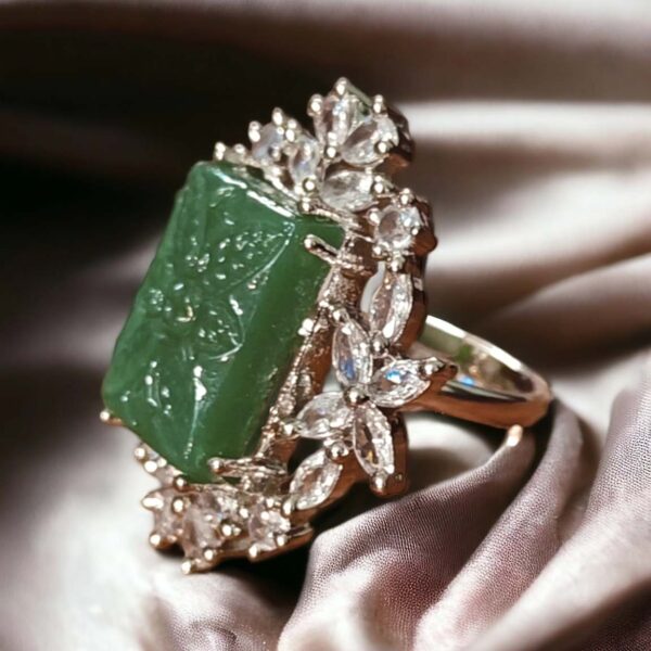 green emerald ring