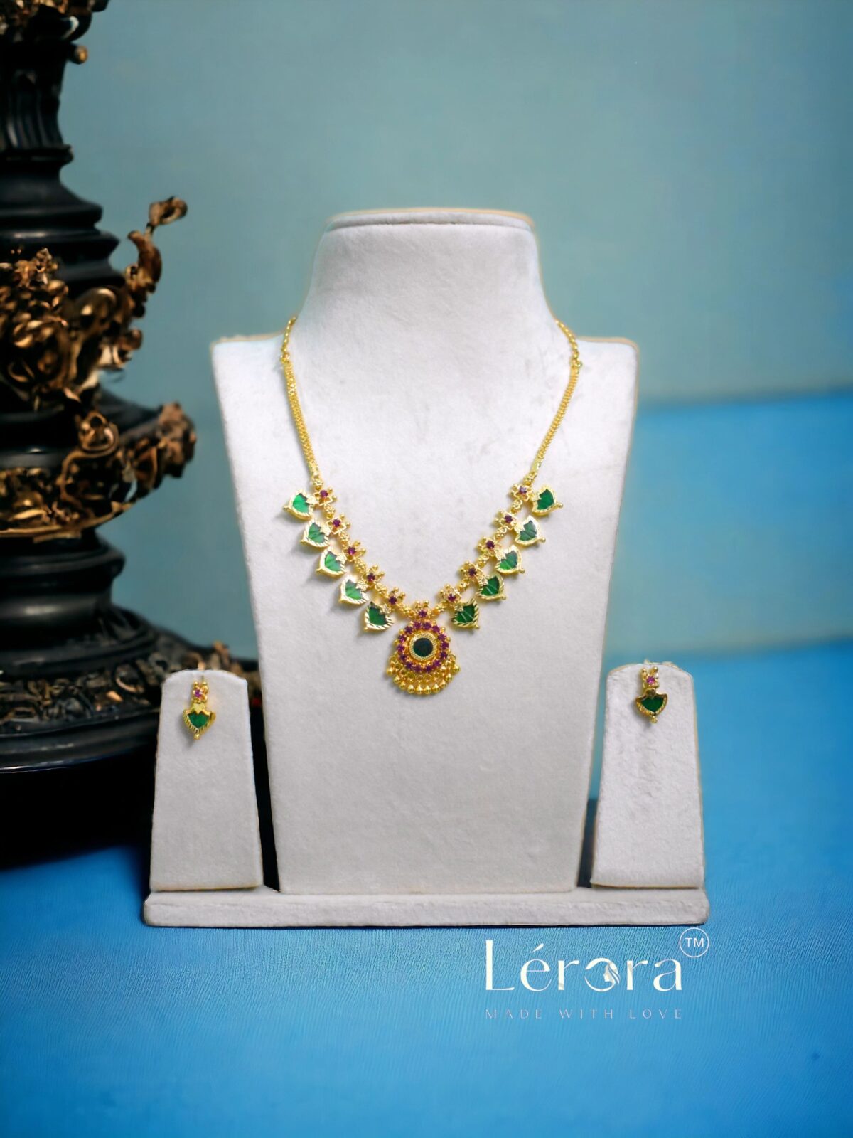 Lerora - Kerala Palakka One Gram Gold Necklace. LJ16