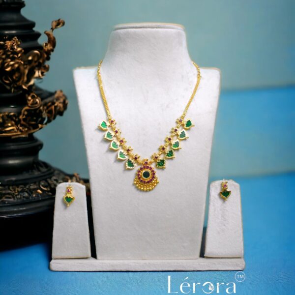 Lerora - Kerala Palakka One Gram Gold Necklace. LJ16