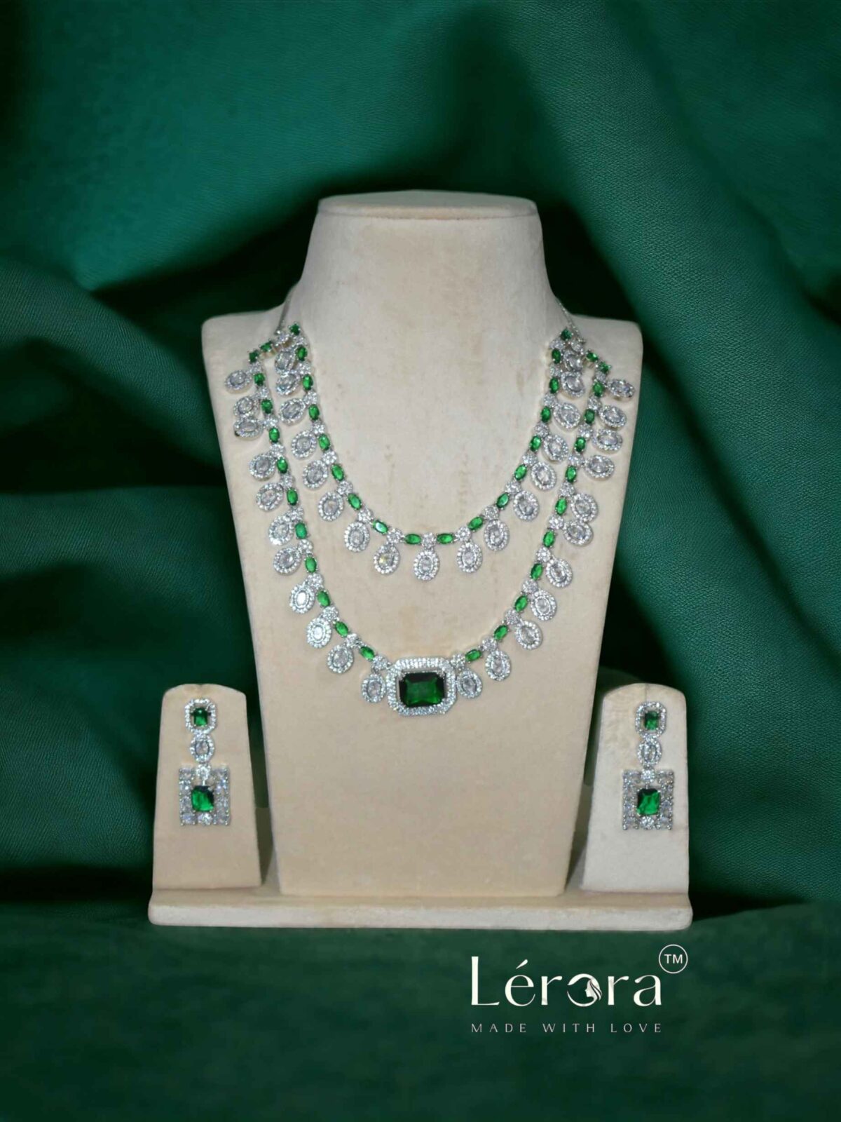 Lerora - Gorgeous American Diamond Two Layered Set. LJ17