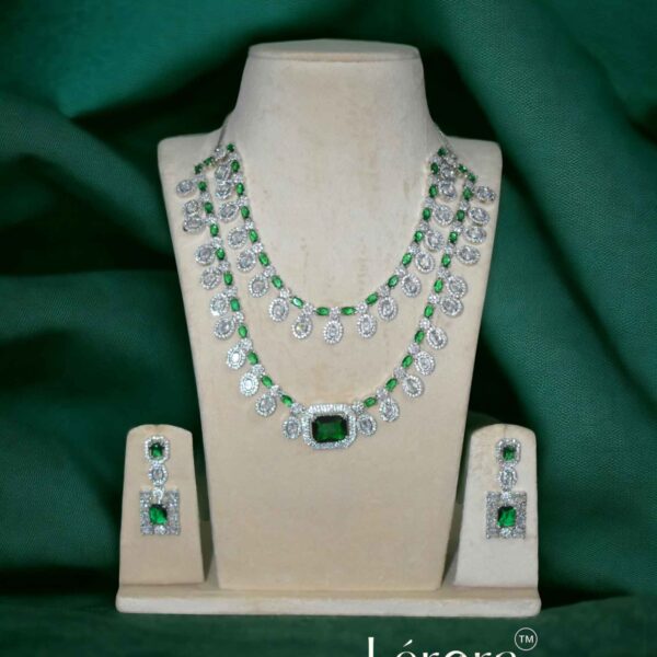 Lerora - Gorgeous American Diamond Two Layered Set. LJ17