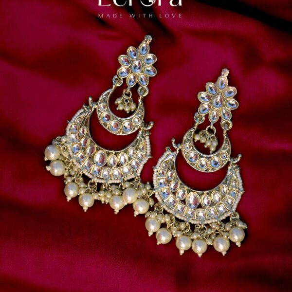 LERORA Meenakari kundan Alloy Polki Earrings. Design 2