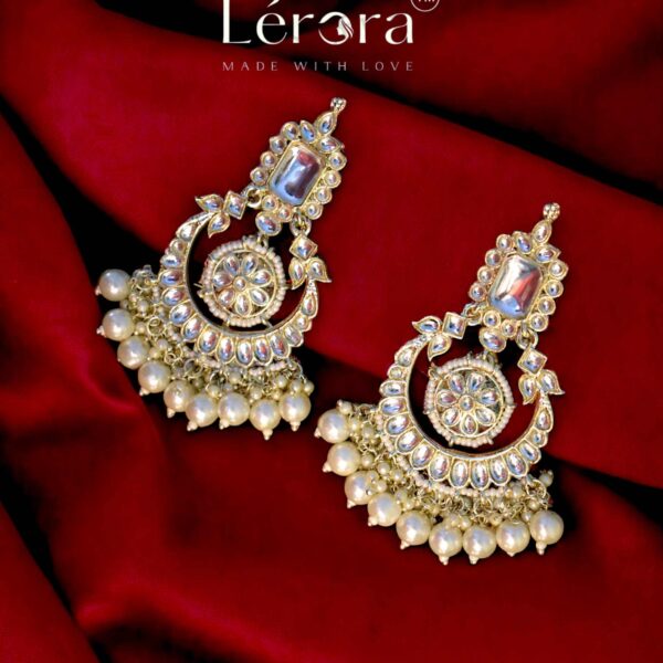 LERORA Meenakari kundan Alloy Polki Earrings. Design 5