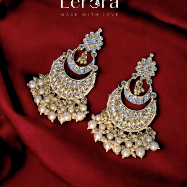 LERORA Meenakari kundan Alloy Polki Earrings. Design 4