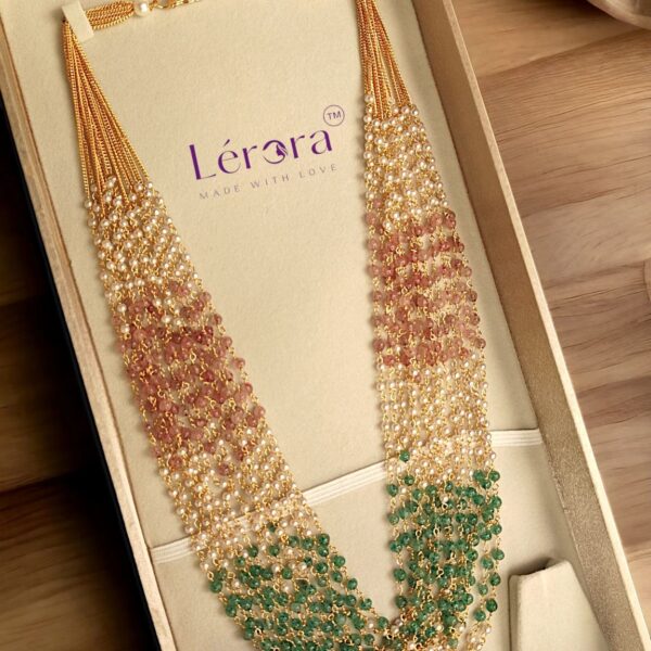 LERORA Elevate Your Elegance with Our 15-Layered Pearl Mala LJ4