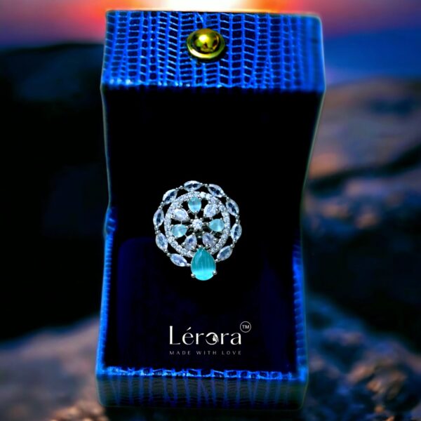 LERORA Mint Stylish Adjustable AD Ring