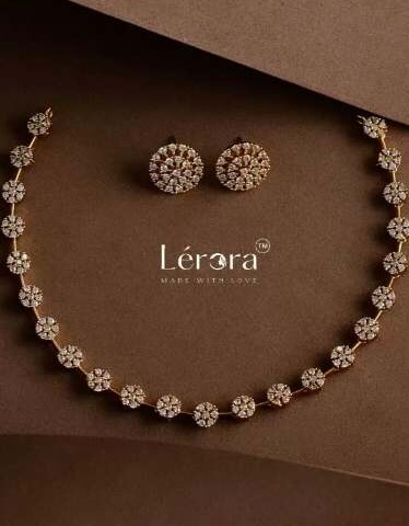 Tanishq-Inspired Gold Plated Necklace Set for Women – Traditional Bridal Jewellery Set with Earrings
